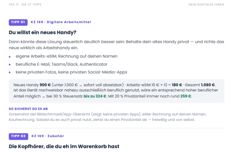 Echtes Rechenbeispiel aus dem E-Book